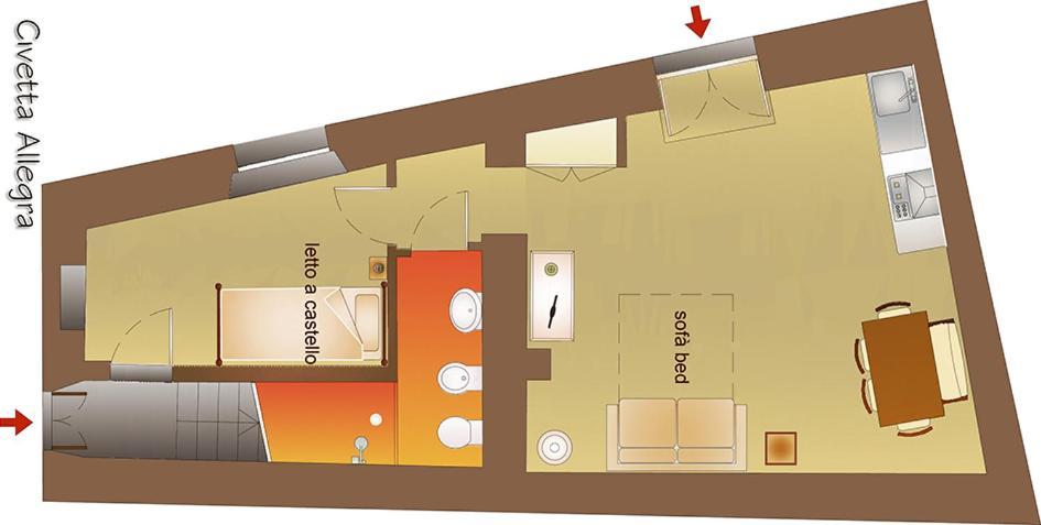 コルトーナLe Residenze Ristoriアパートメント エクステリア 写真