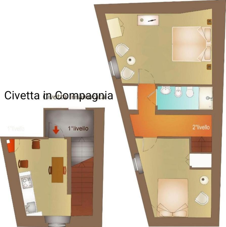コルトーナLe Residenze Ristoriアパートメント エクステリア 写真